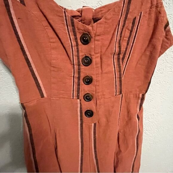 Cali 1850 Orange Jumpsuit with Open Back - Picture 3 of 7